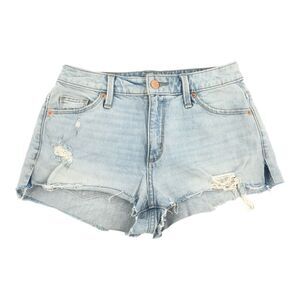 Universal Thread High Rise Shortie Cut Off Denim Shorts 0 / 25 Light Blue Jean